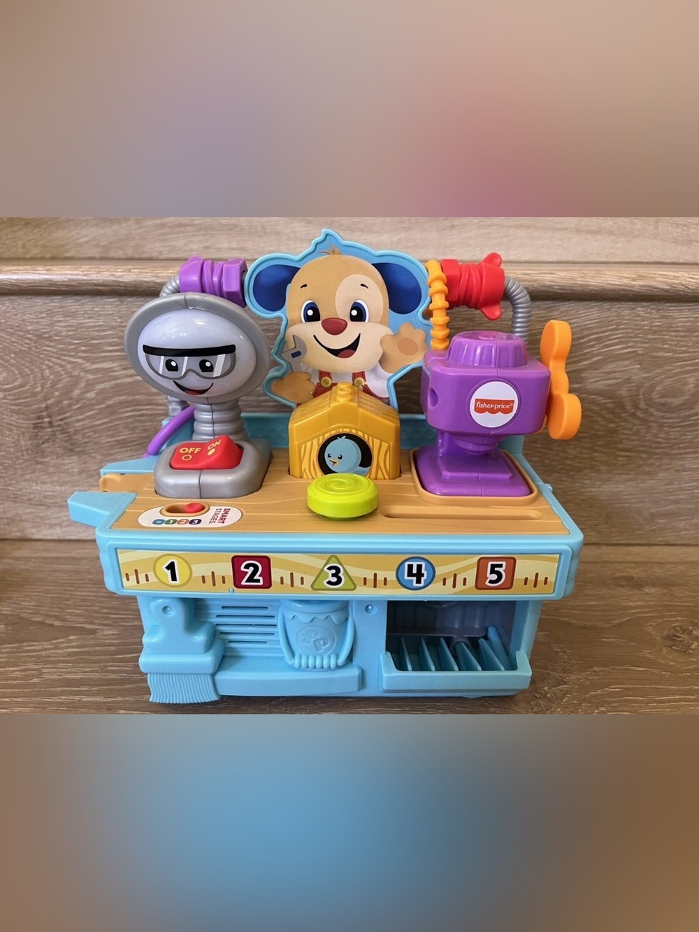Fisher-Price Blue, Purple, Yellow Puppy Activity Workbench